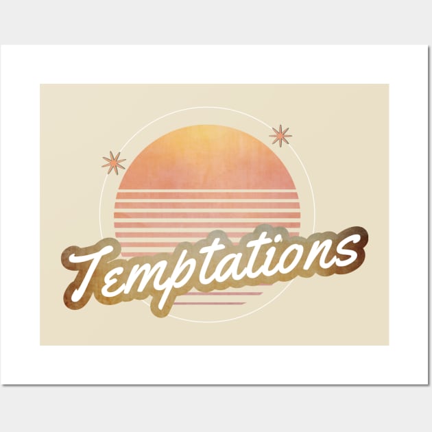 temptations retro 80s moon Wall Art by the haunted bathroom